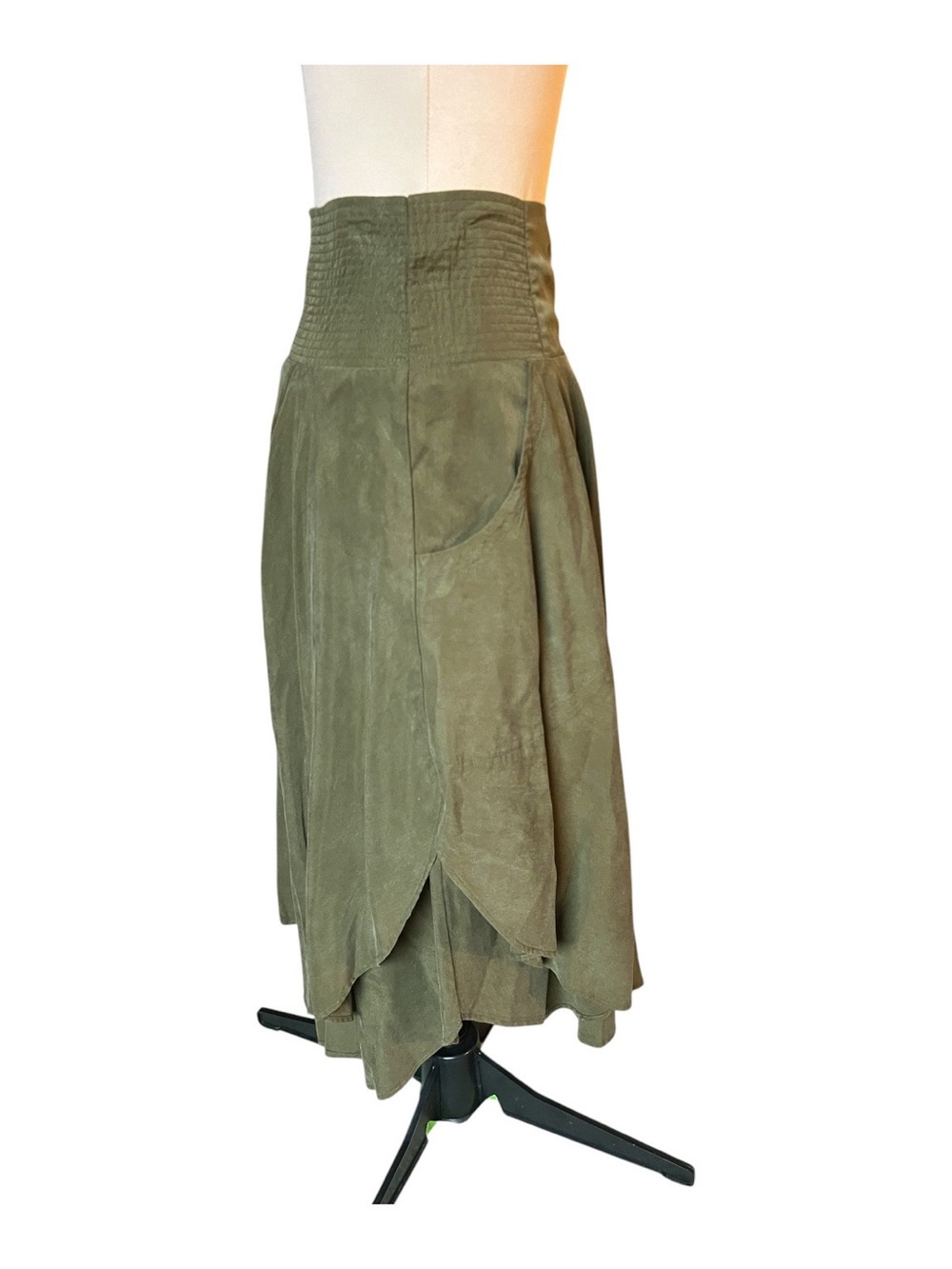 Free People Free Falling Military Green Midi Skirt - Picture 4 of 16